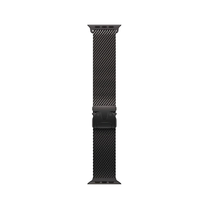 Apple Watch Ultra 3 49 мм, корпус из черного титана, ремешок Milanese черного цвета