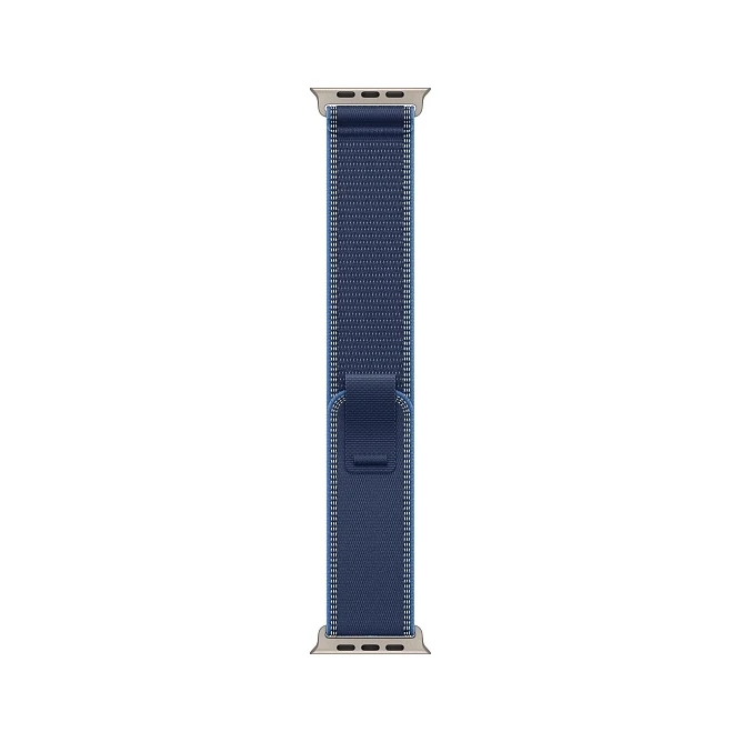 Apple Watch Ultra 3 49 мм, корпус из натурального титана, ремешок Trail синего цвета