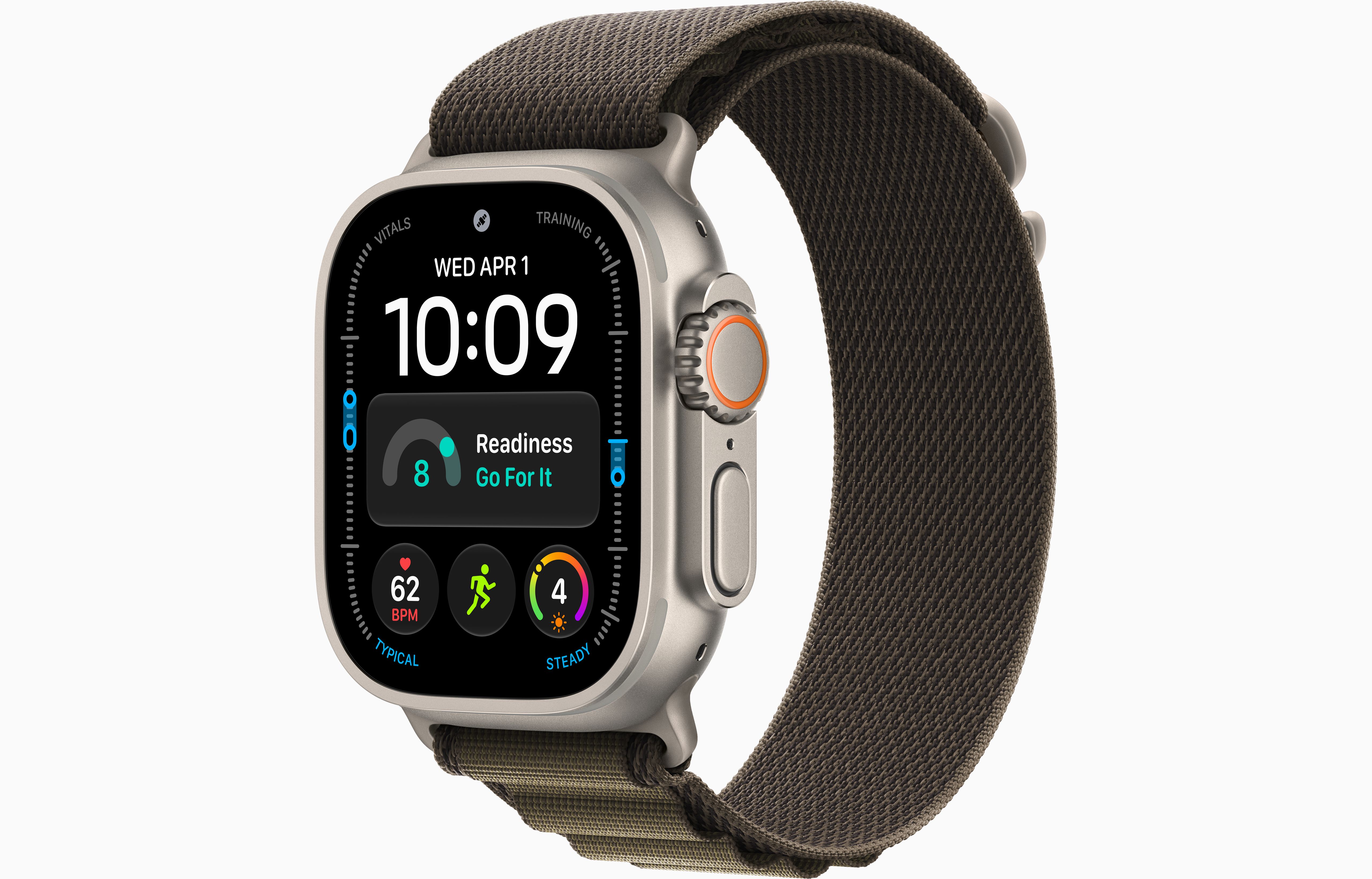 Apple Watch Ultra 4 49 мм, корпус из натурального титана, ремешок Alpine Loop
