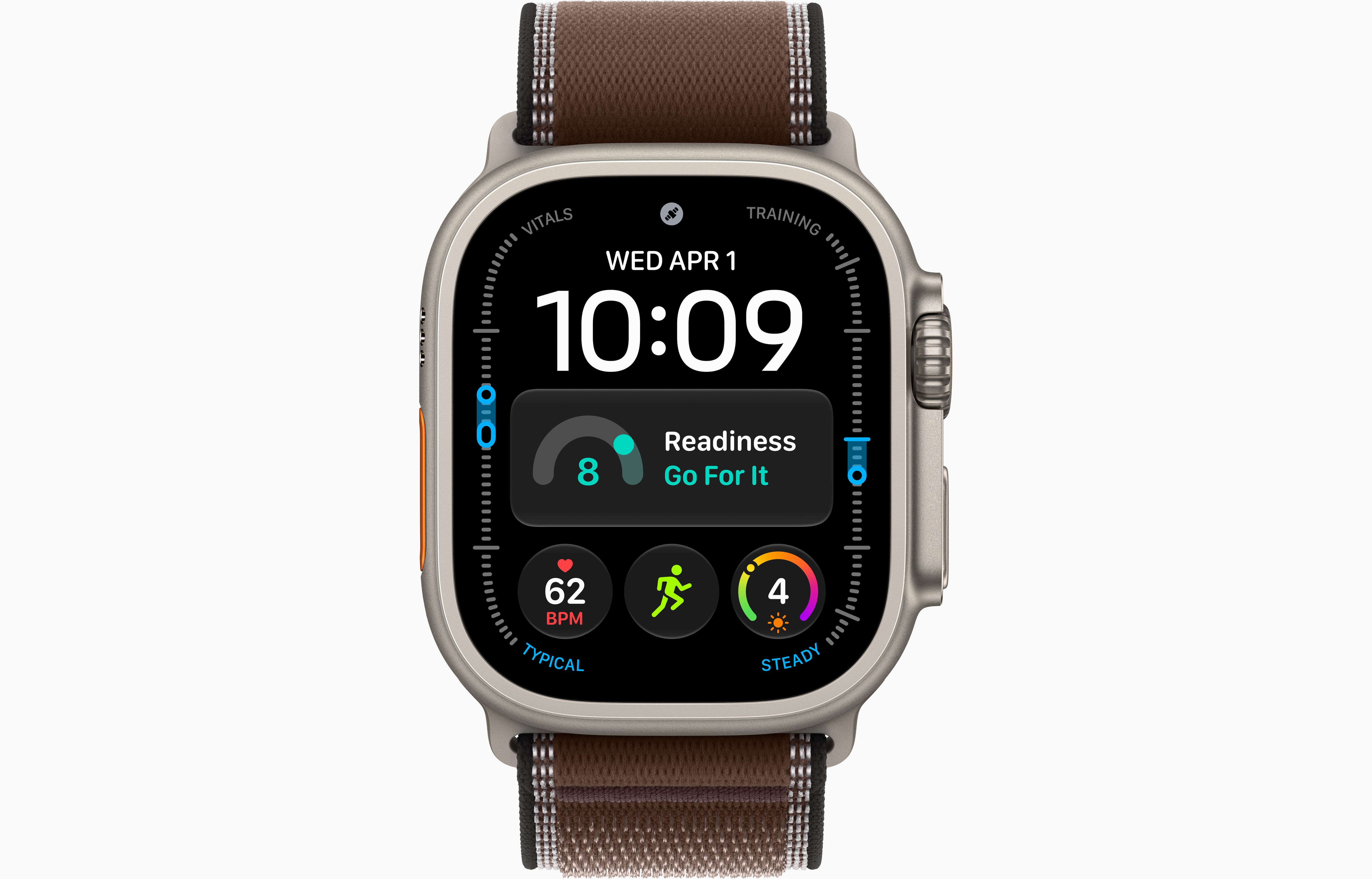 Apple Watch Ultra 4 49 мм, корпус из натурального титана, ремешок Trail Loop
