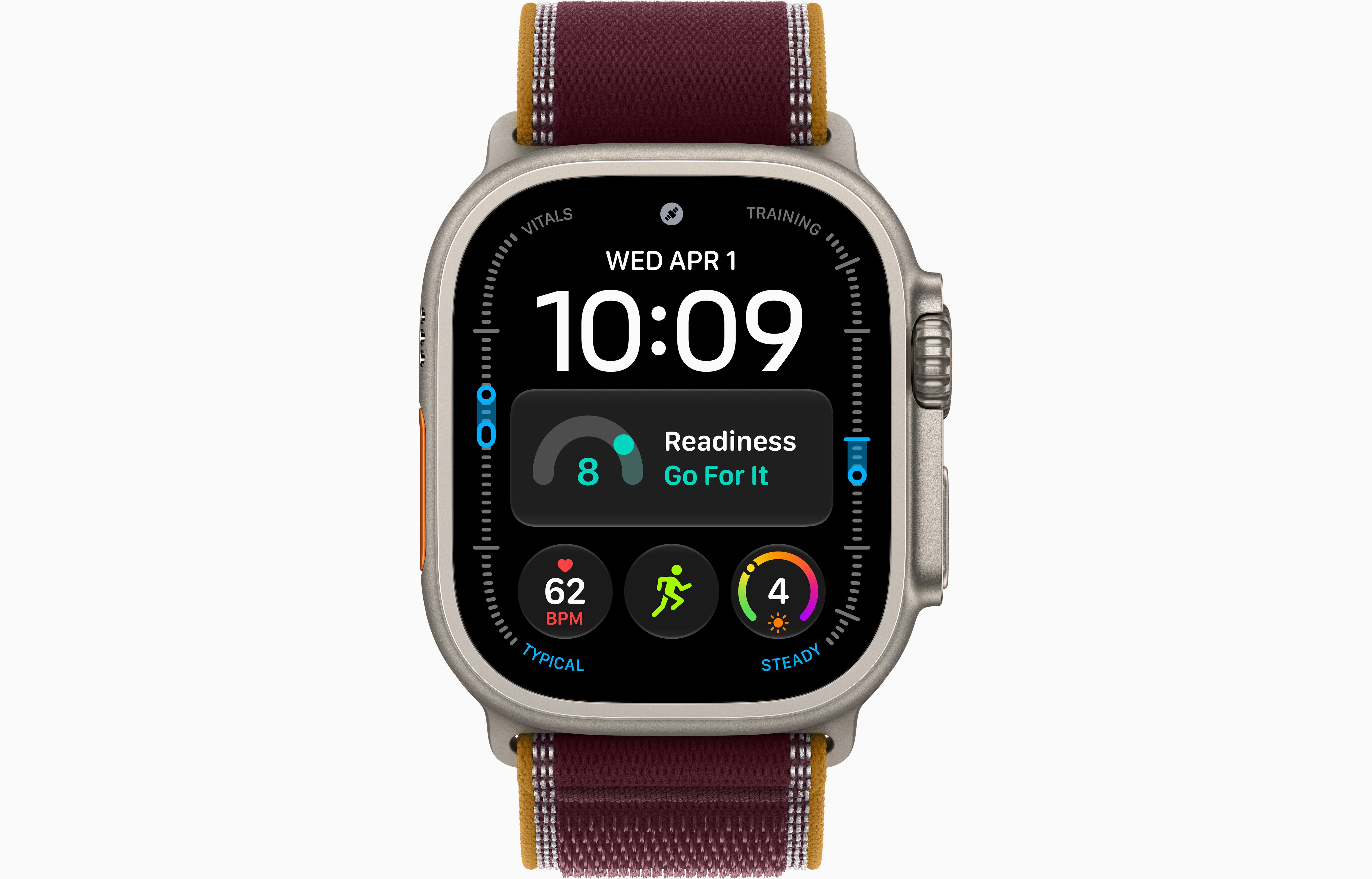 Apple Watch Ultra 4 49 мм, корпус из натурального титана, ремешок Trail Loop