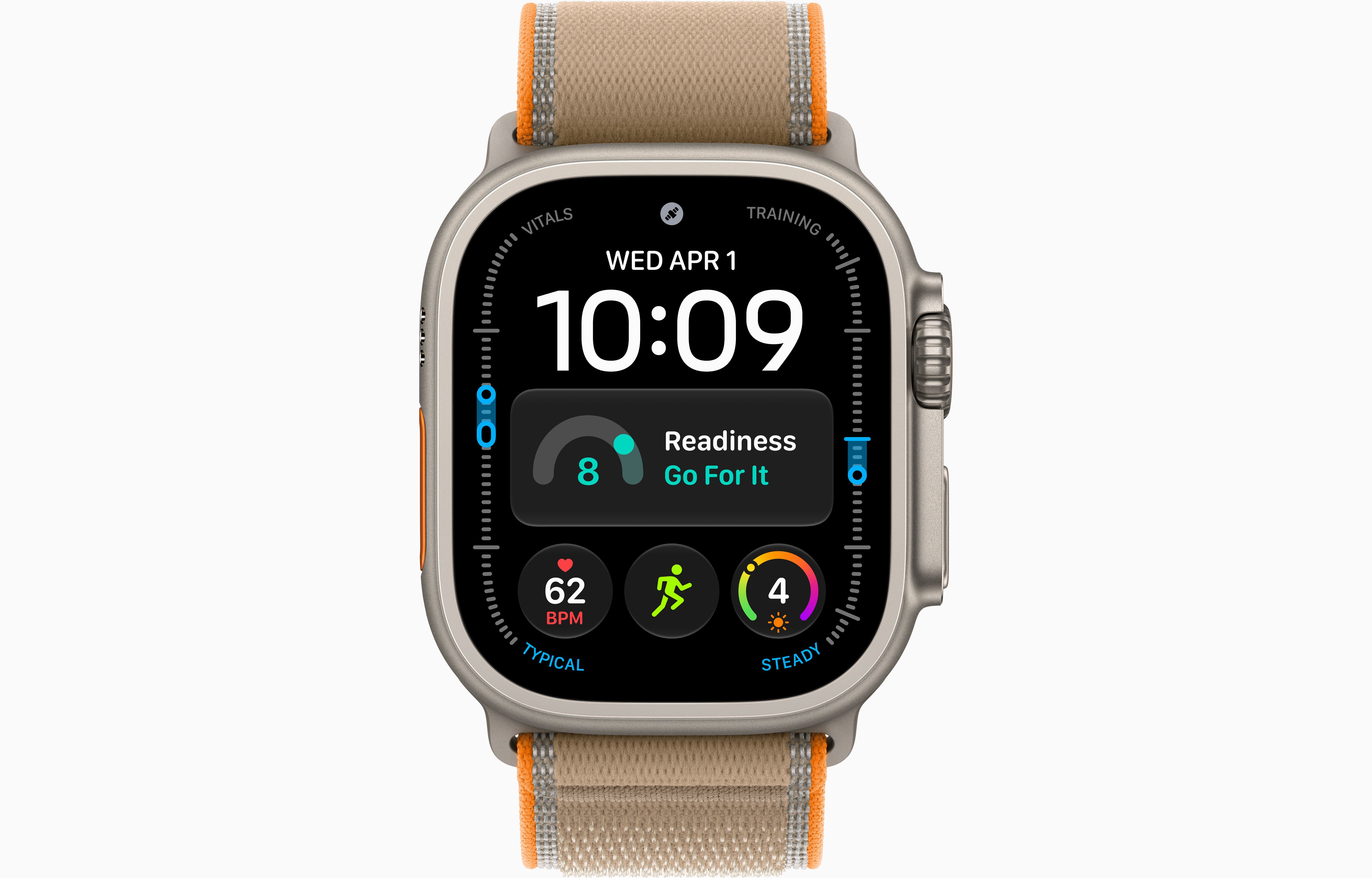 Apple Watch Ultra 4 49 мм, корпус из натурального титана, ремешок Trail Loop