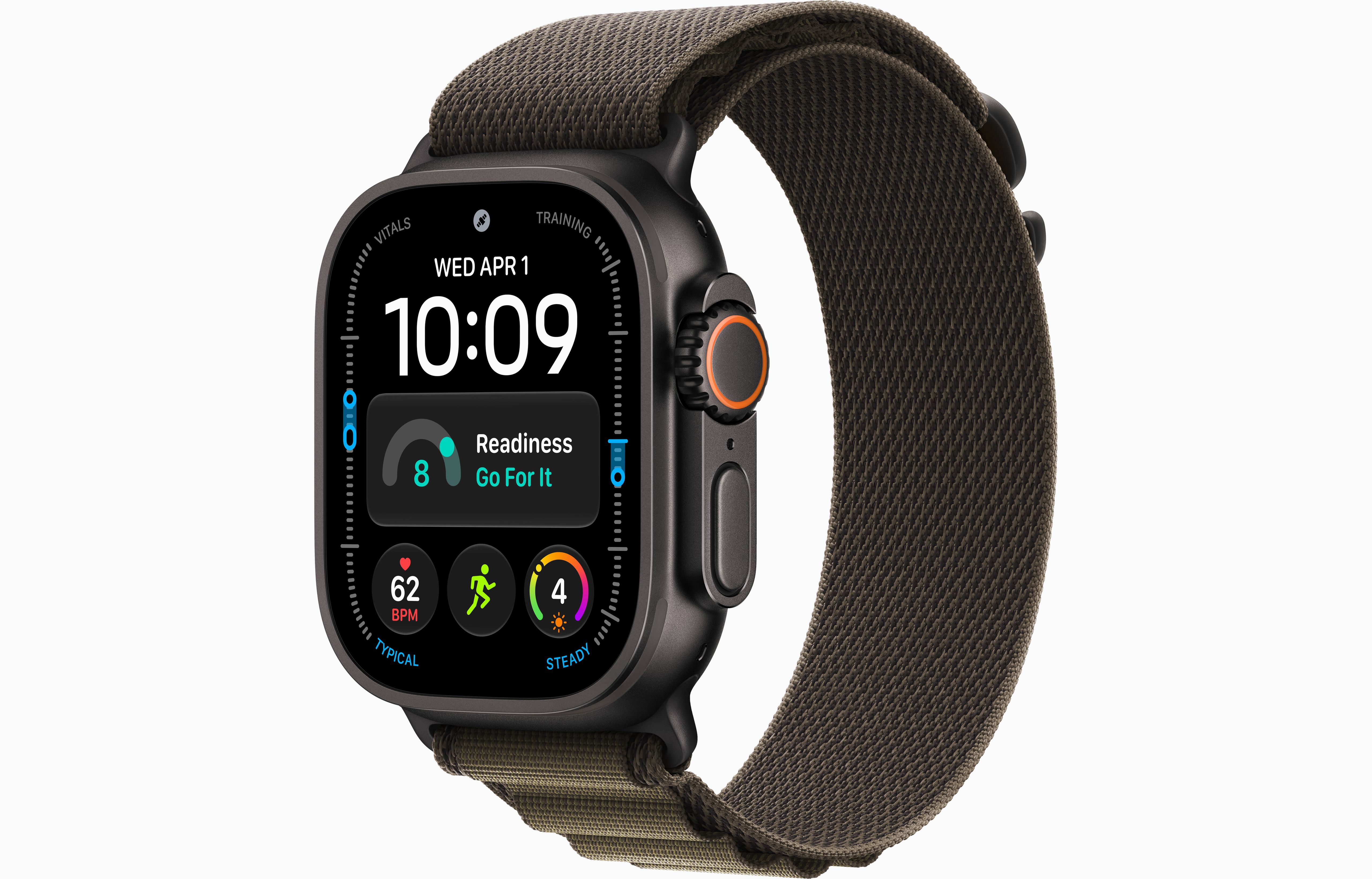 Apple Watch Ultra 4 49 мм, корпус из черного титана, ремешок Alpine Loop