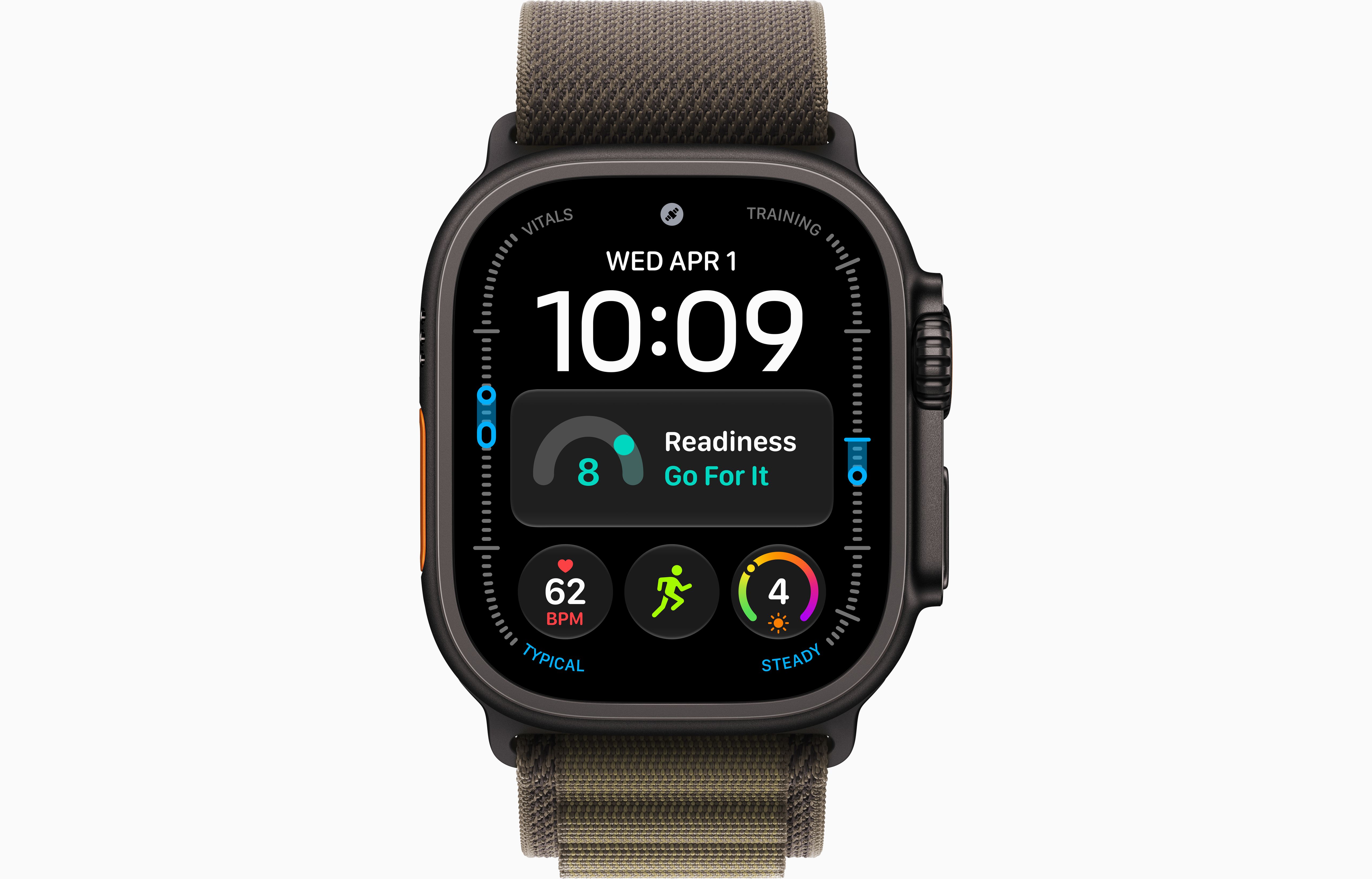 Apple Watch Ultra 4 49 мм, корпус из черного титана, ремешок Alpine Loop