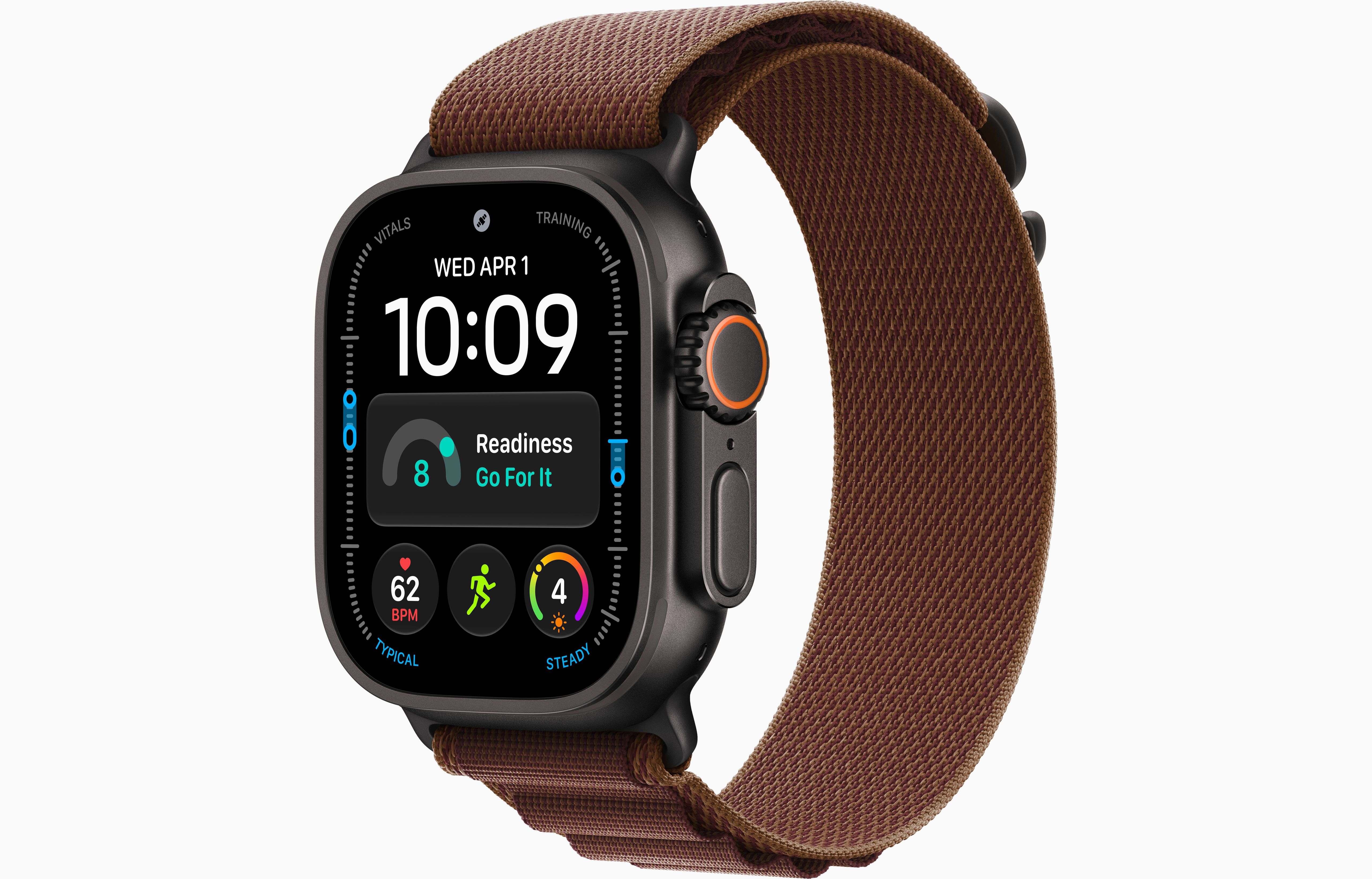 Apple Watch Ultra 4 49 мм, корпус из черного титана, ремешок Alpine Loop