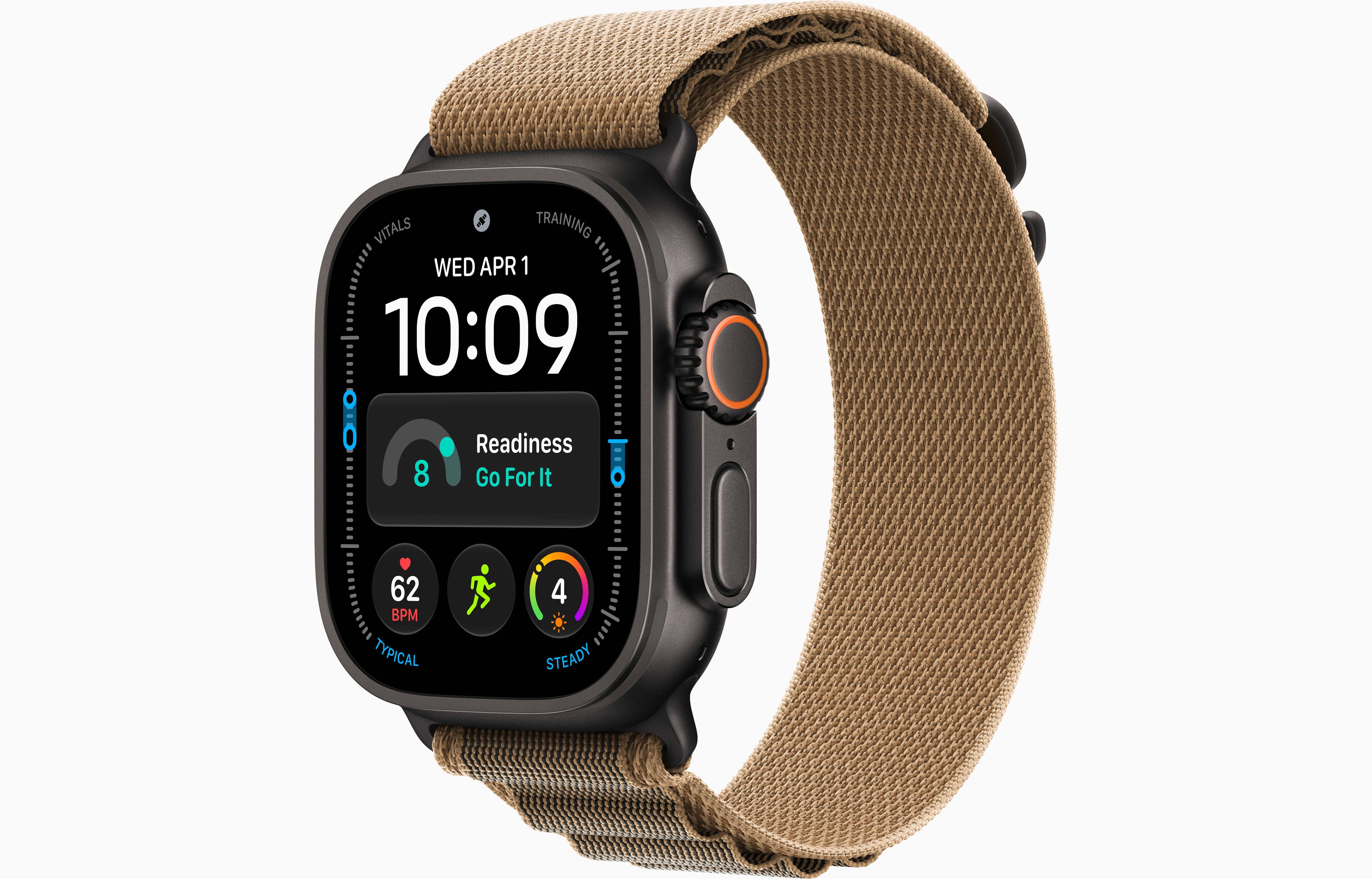 Apple Watch Ultra 4 49 мм, корпус из черного титана, ремешок Alpine Loop
