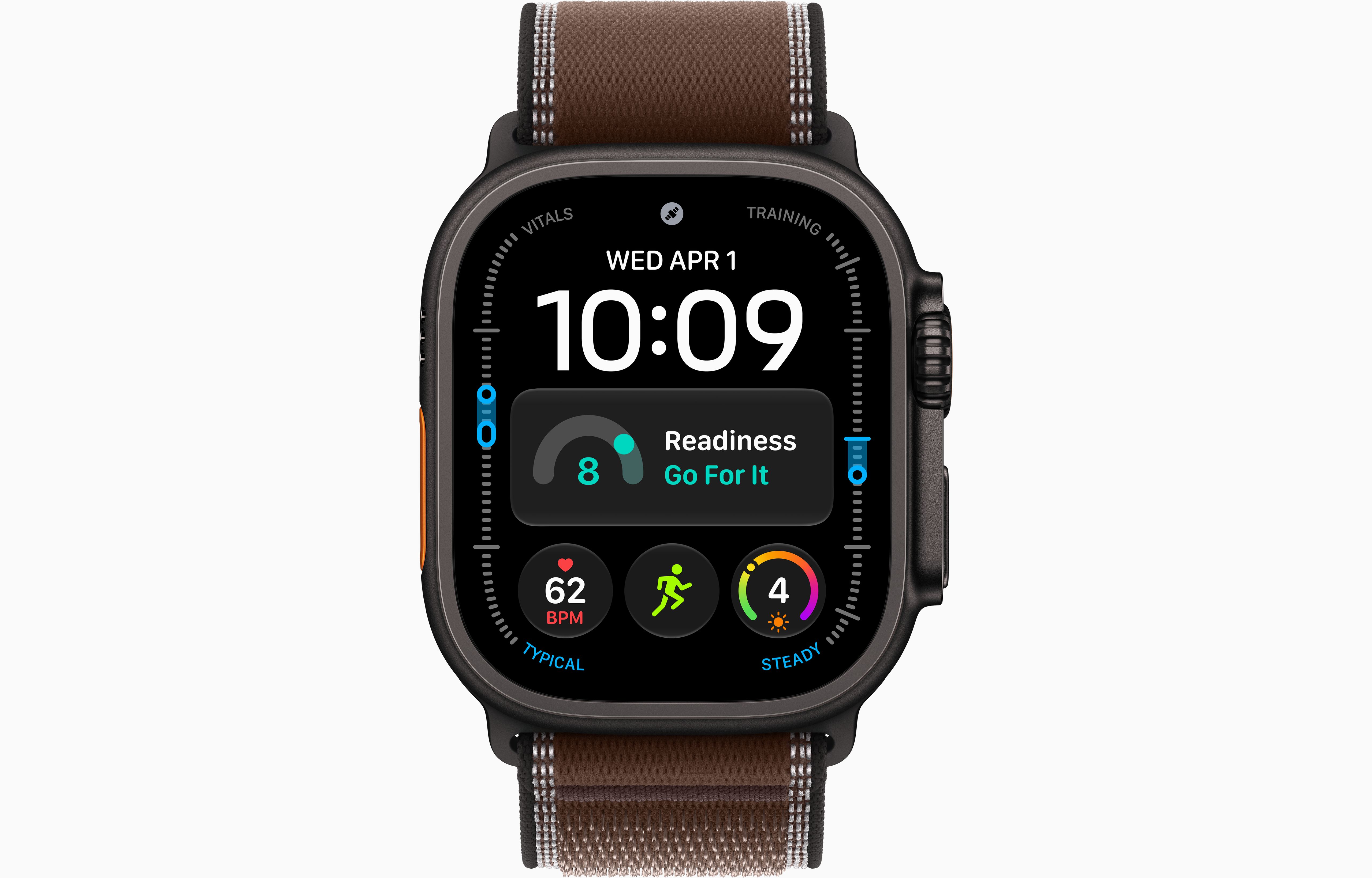 Apple Watch Ultra 4 49 мм, корпус из черного титана, ремешок Trail Loop