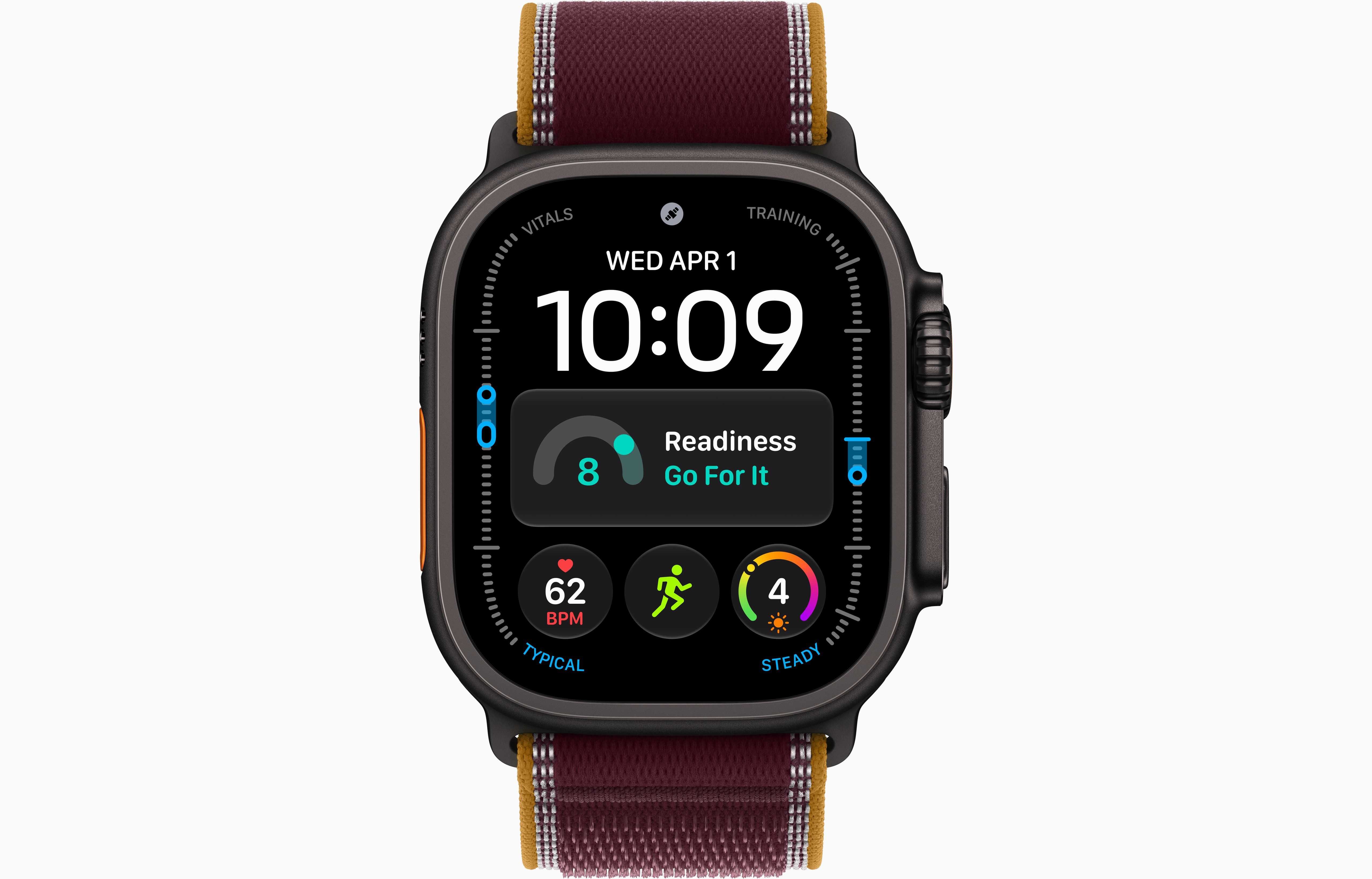 Apple Watch Ultra 4 49 мм, корпус из черного титана, ремешок Trail Loop