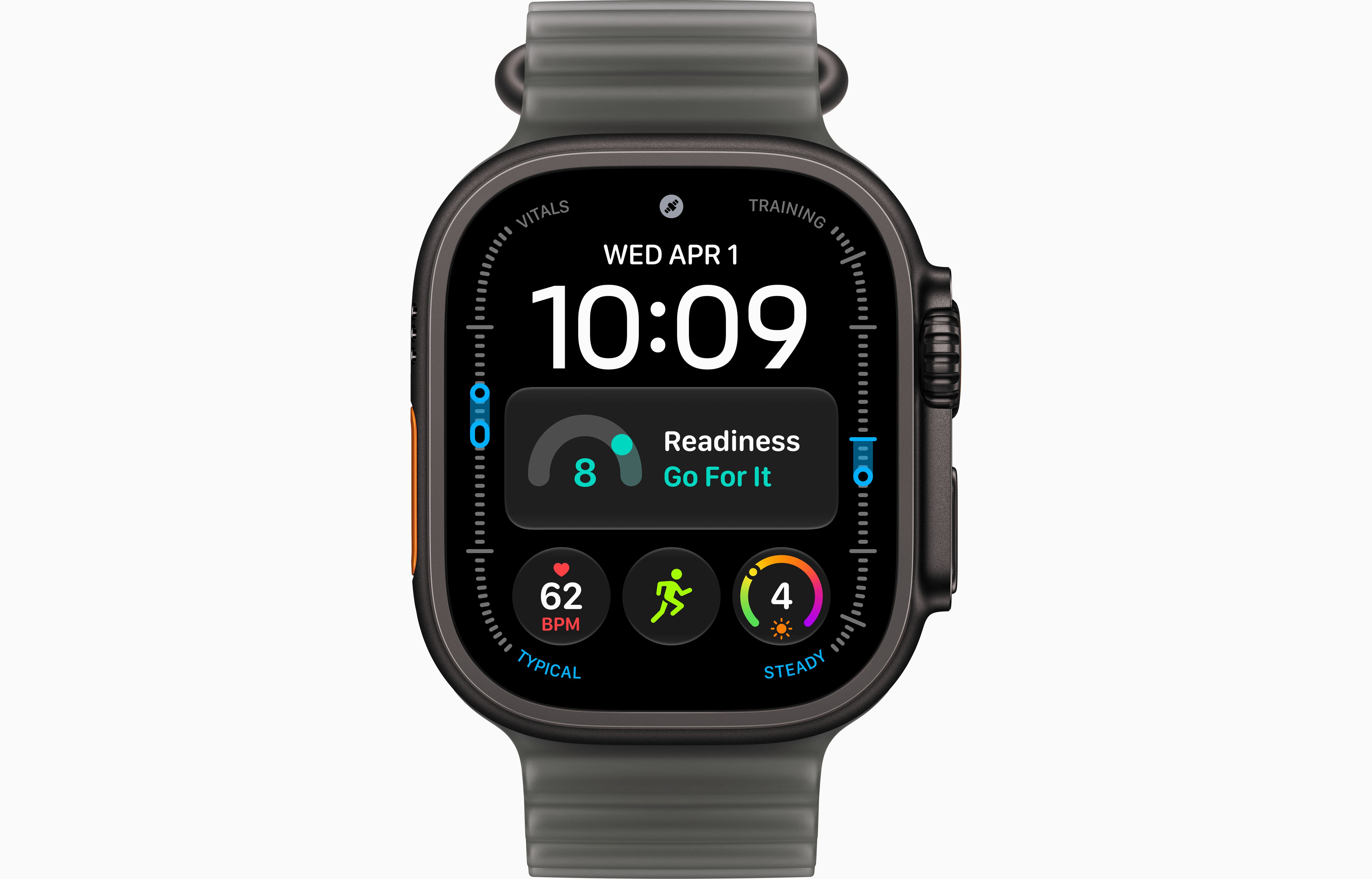 Apple Watch Ultra 4 49 мм, корпус из черного титана, ремешок Ocean Band