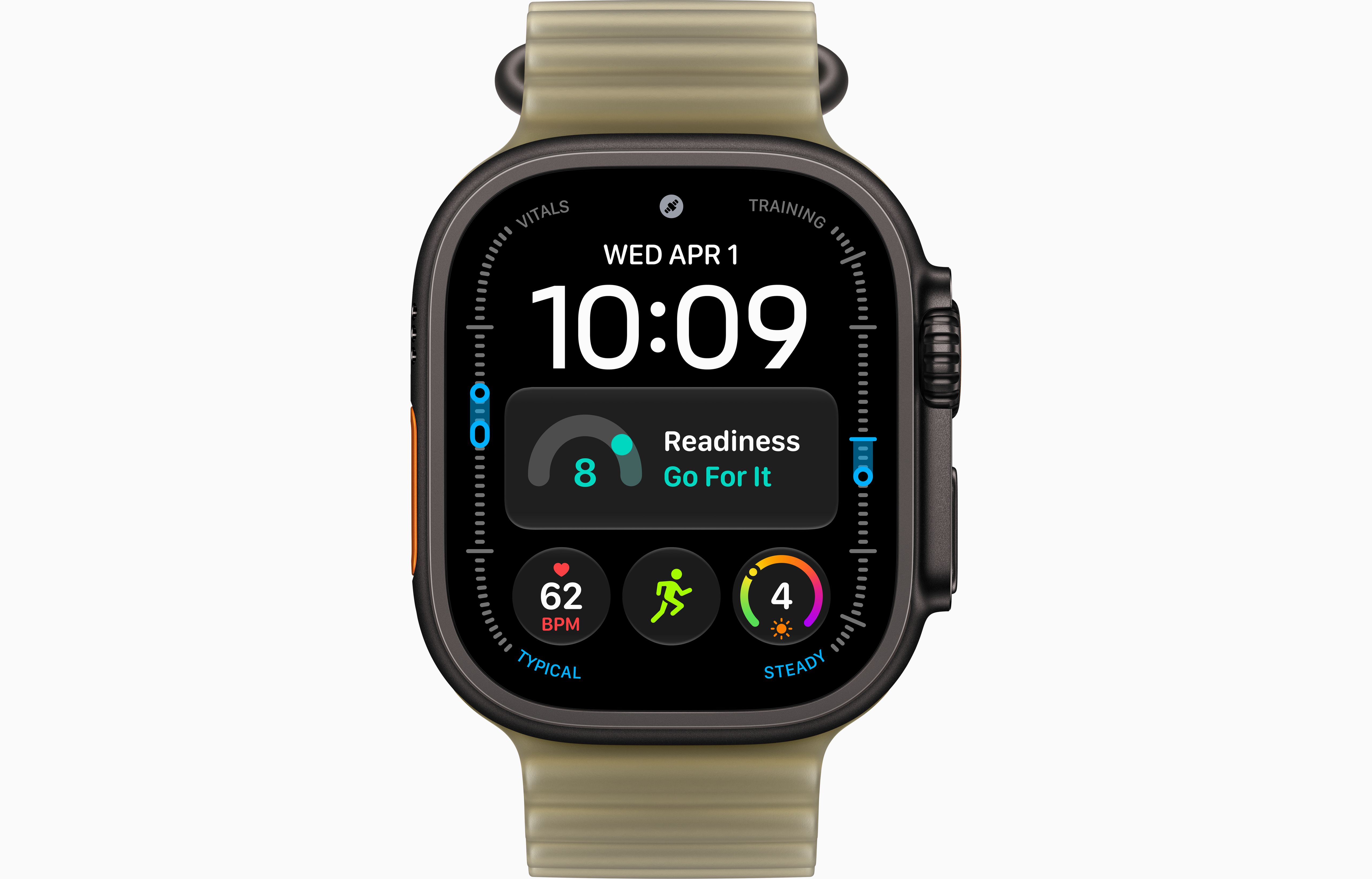 Apple Watch Ultra 4 49 мм, корпус из черного титана, ремешок Ocean Band