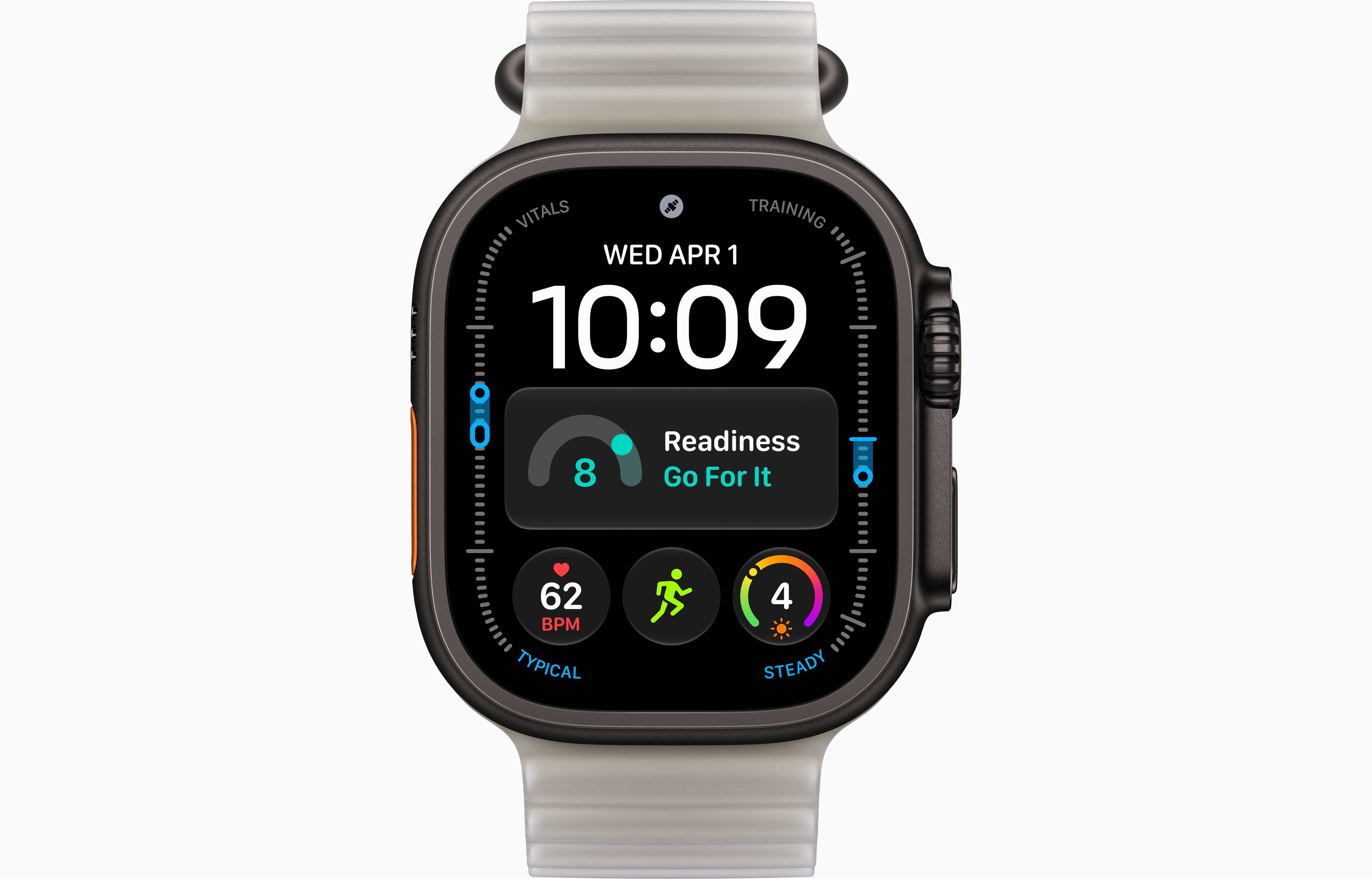 Apple Watch Ultra 4 49 мм, корпус из черного титана, ремешок Ocean Band