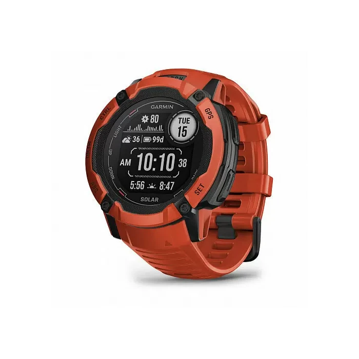 Умные часы Garmin Instinct 2X Solar 50 мм, красный